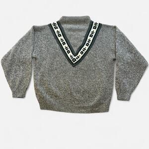 Vintage mock neck ski sweater Gray HOOPLA Medium